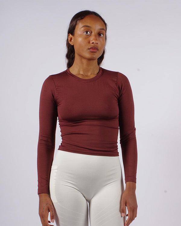 Prism GRACIOUS Long Sleeved Top | Maroon
