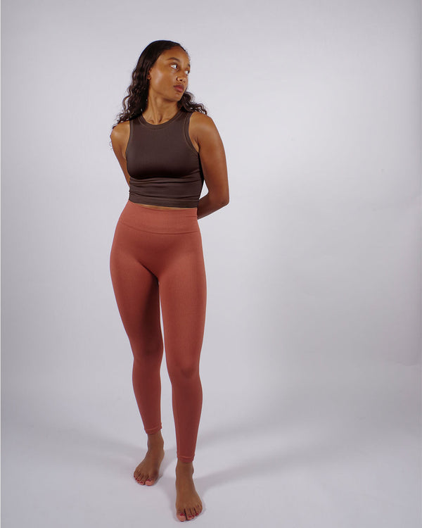 Prism LUMINOUS Ribbed Vest | Chocolate Brown