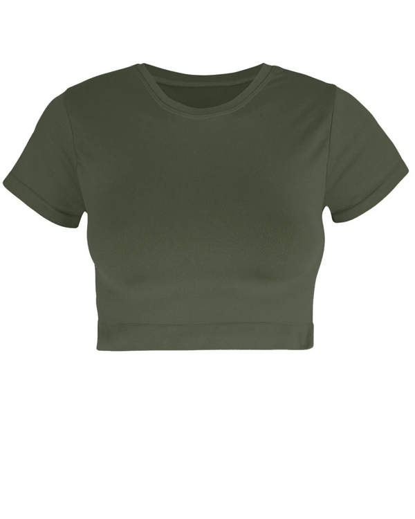 prism MINDFUL Crop Top | Olive