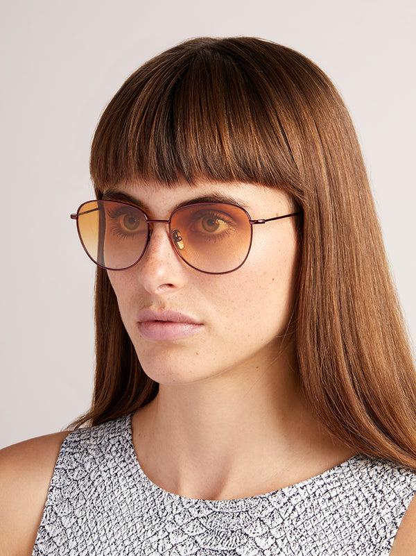 Prism NEW YORK METAL Sunglasses | Burgundy