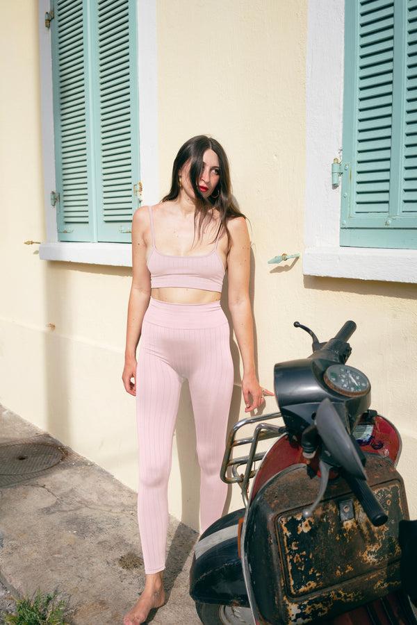 Prism NOURISH Flat Ribbed Leggings | Blush
