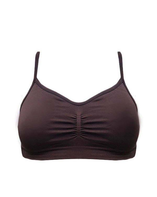 prism POISE Bra Top | Chocolate Brown