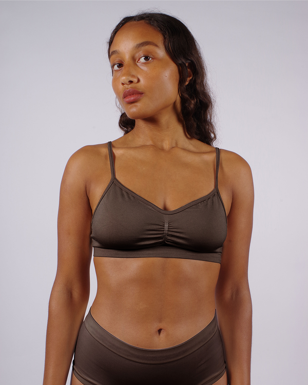 Prism POISE Bra Top | Chocolate Brown