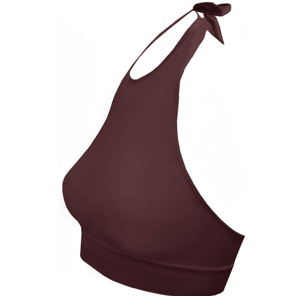 Prism REVITALISED Halterneck Top | Chocolate Brown