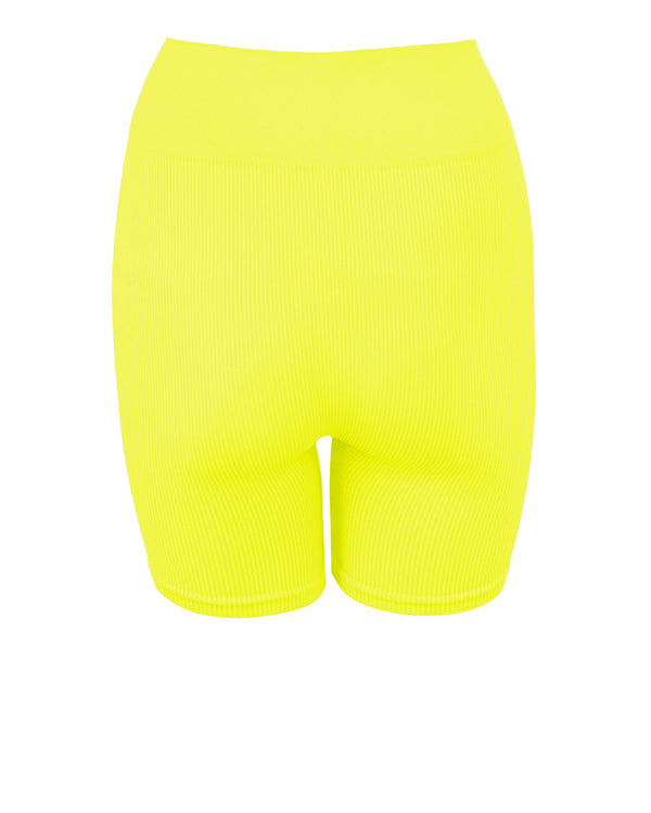 Prism RIBBED COMPOSED Shorts | Neon Yellow