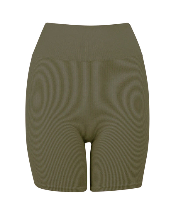 prism RIBBED COMPOSED Shorts | Olive