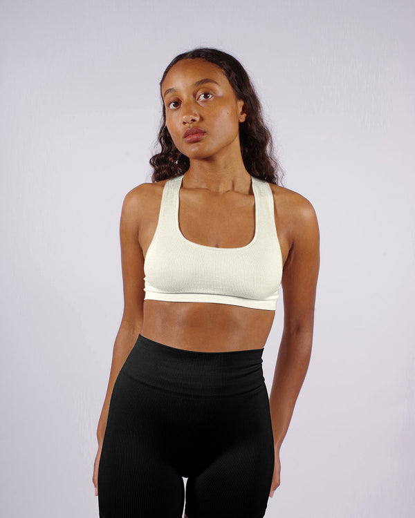 Prism RIBBED ELATED Bra Top | Cream