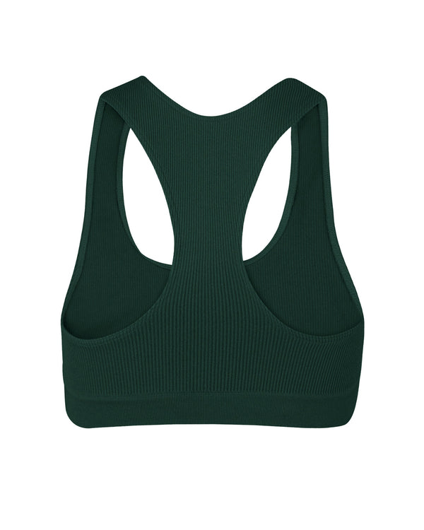 Prism RIBBED ELATED Bra Top | Dark Green