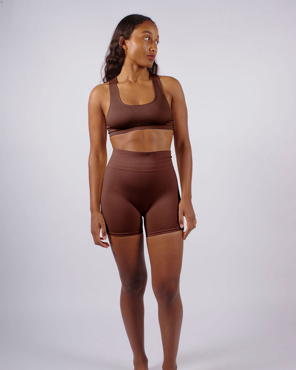 Prism RIBBED ELATED Bra Top | Maroon