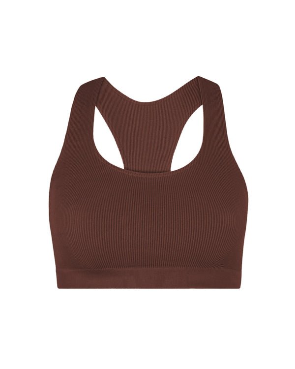 prism RIBBED ELATED Bra Top | Maroon