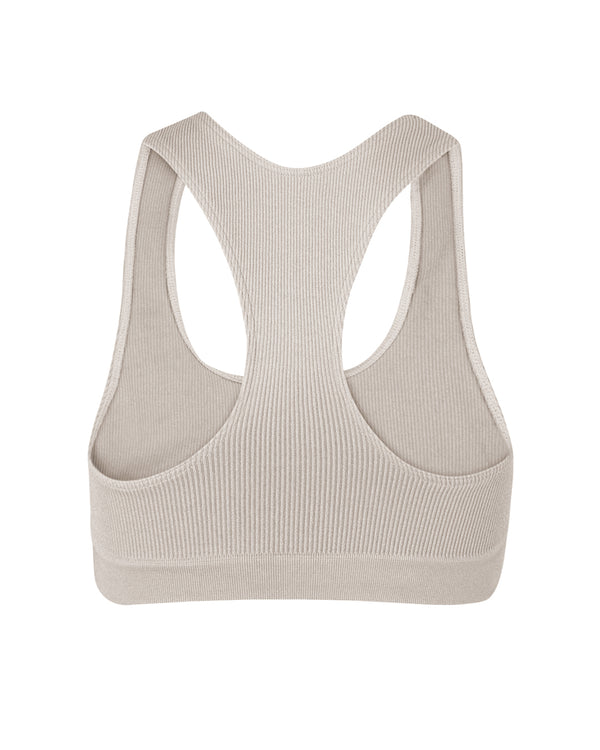 Prism RIBBED ELATED Bra Top | Taupe