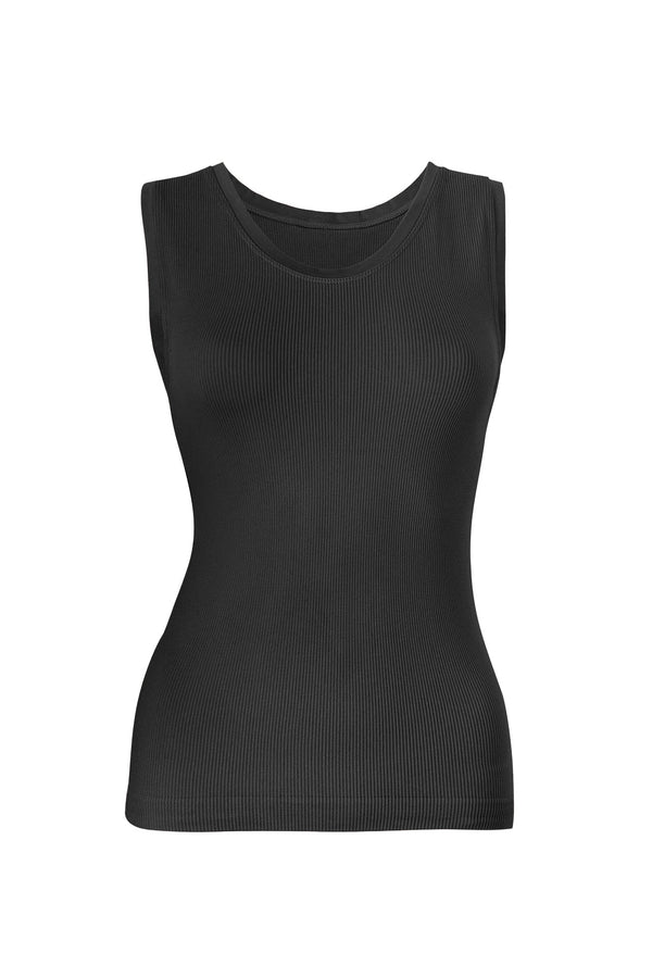 prism SAGE Ribbed Vest | Black