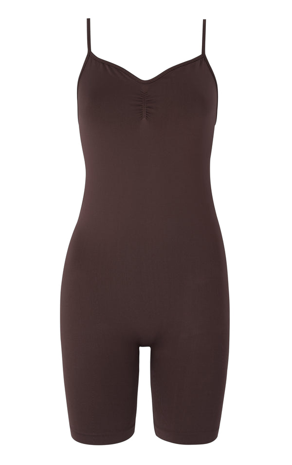 prism SPIRITED Shorts Unitard | Chocolate Brown