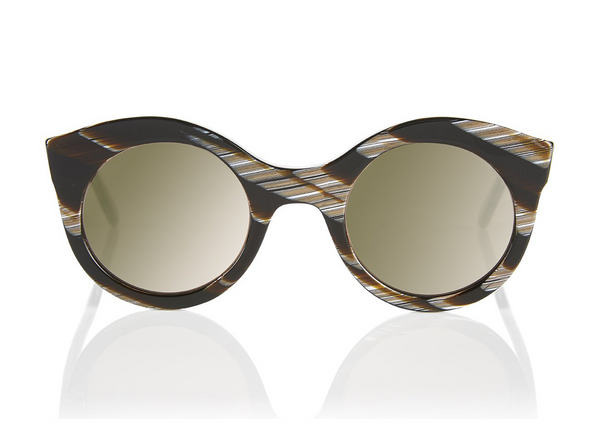 prism SAVANNAH Sunglasses | Black Horn with Mirror Lens