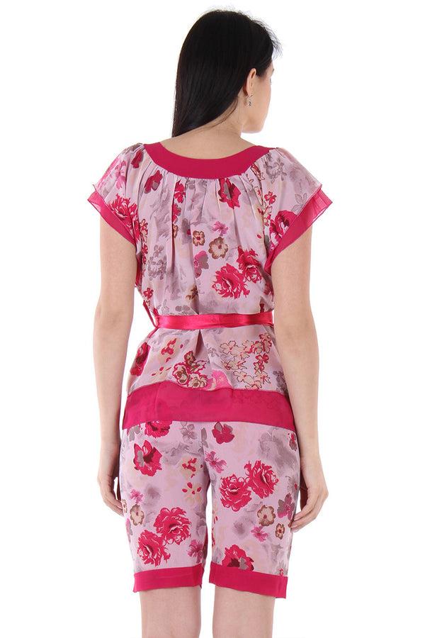 Private Lives Double Chiffon Night Suit With Shorts