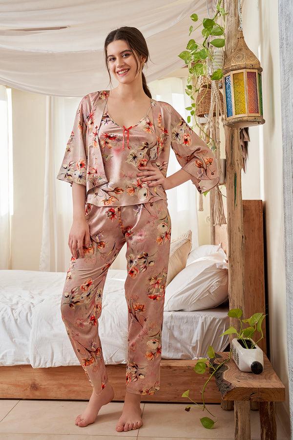 private lives Dreams of Heaven Pj set with short Robe