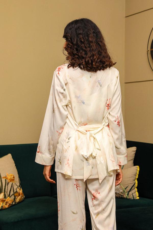 Private Lives Dreamy Florals Satin Printed 3pcs Set