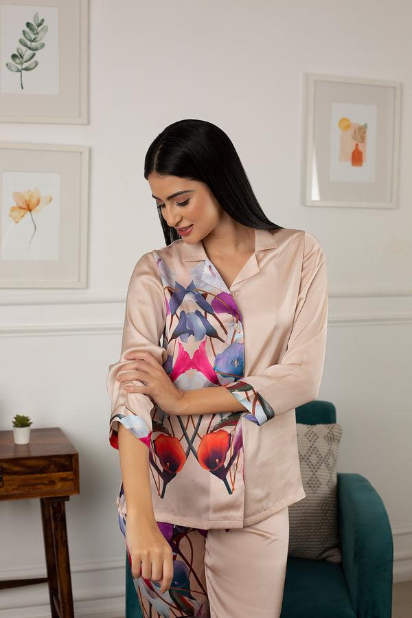 Private Lives Lisandra Classic Night Suit In All New Placement Print