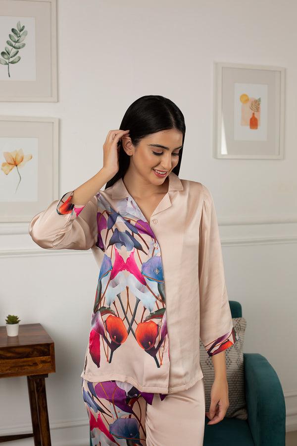 Private Lives Lisandra Classic Night Suit In All New Placement Print