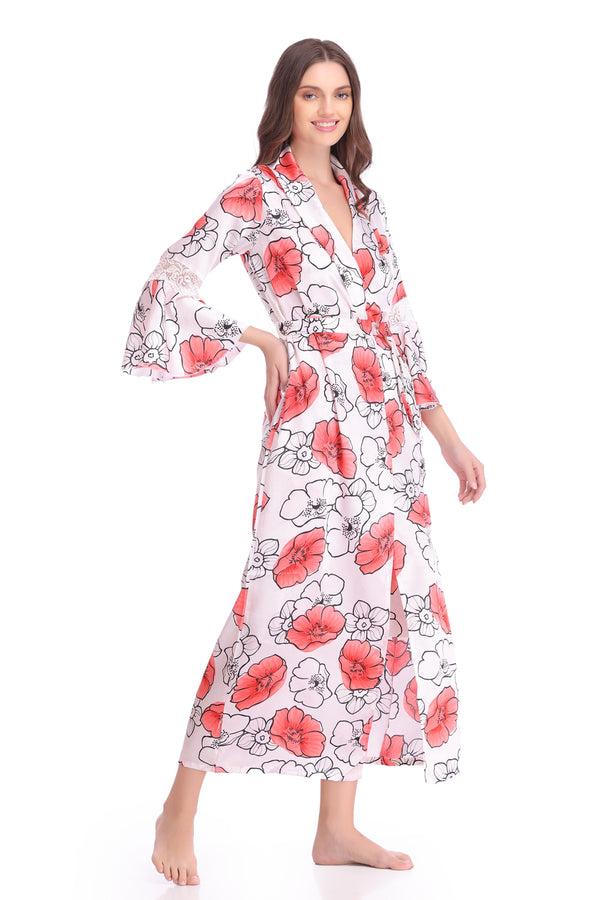 Private Lives Michelle Fleur Floral Printed Nightgown Set