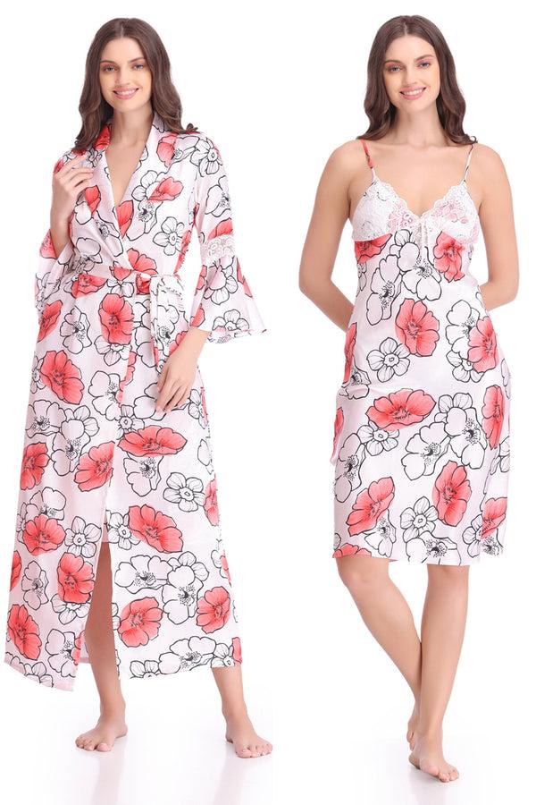 private lives Michelle Fleur Floral Printed Nightgown Set