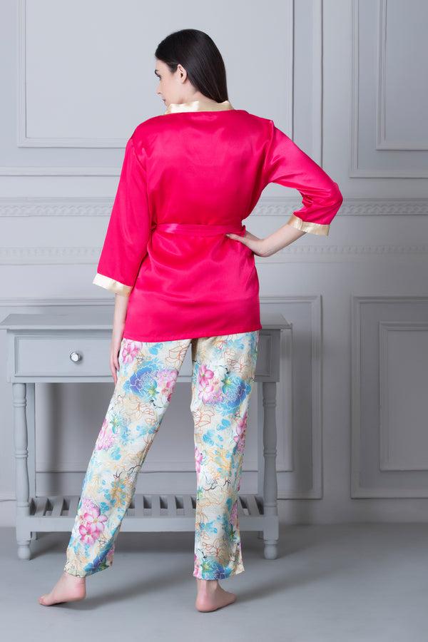 Private Lives Princess Shanaya Night Suit With Wrap