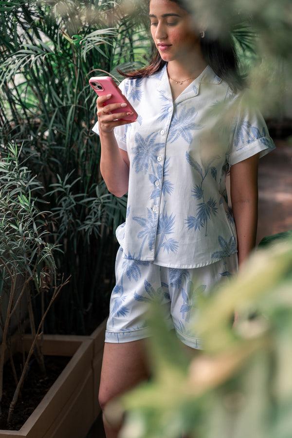 Private Lives Beachy Cotton Shorts Set