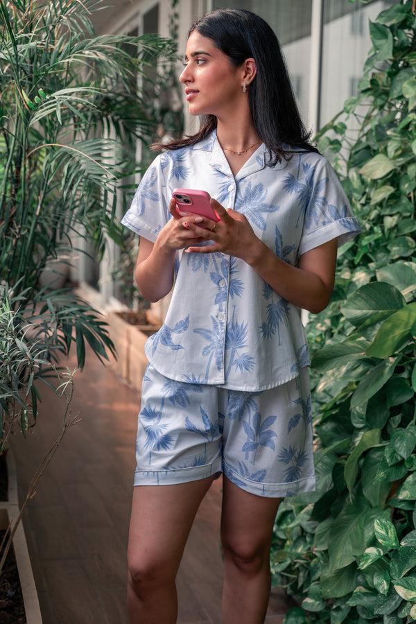 Private Lives Beachy Cotton Shorts Set