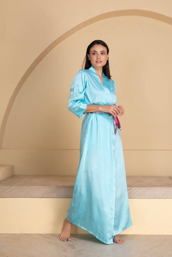 Private Lives Box Printed Satin Nightgown Set