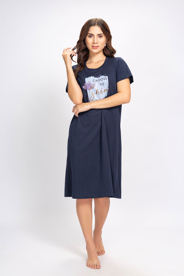 Private Lives Choose To Shine Long Tee In Cotton