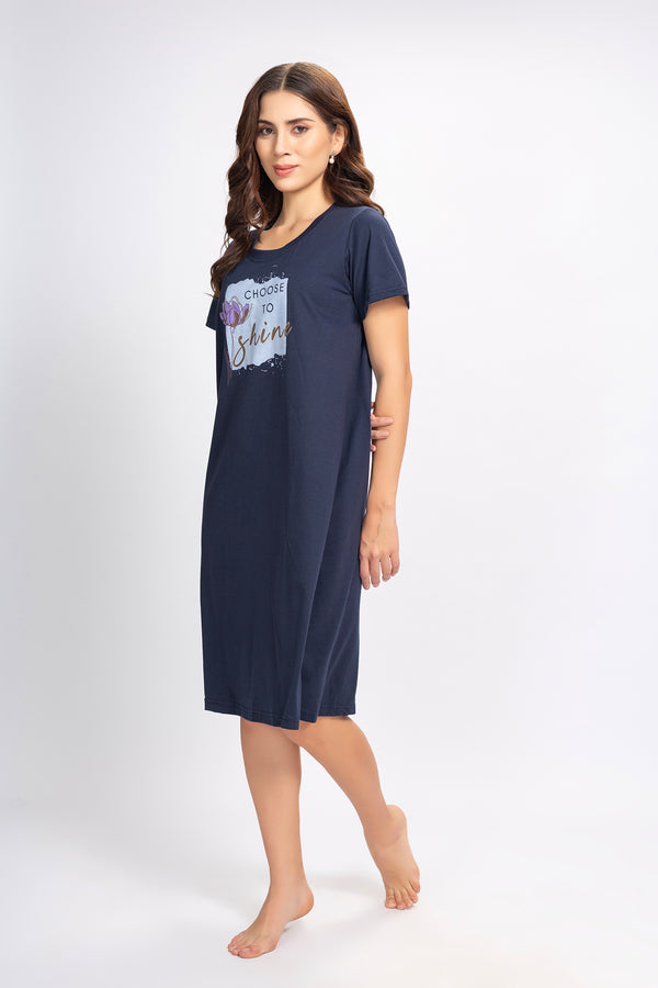 Private Lives Choose To Shine Long Tee In Cotton