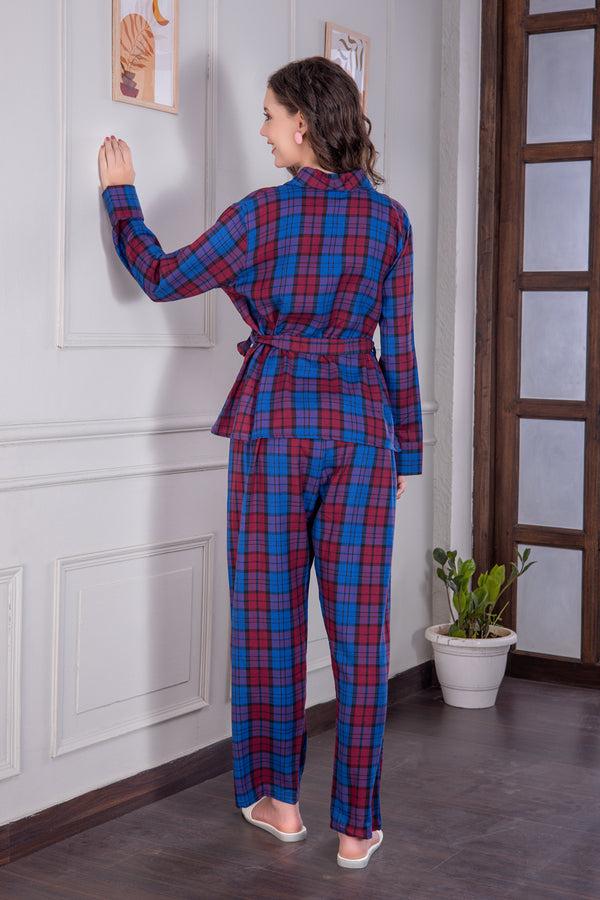 Private Lives Co-ord Set In Cotton Check