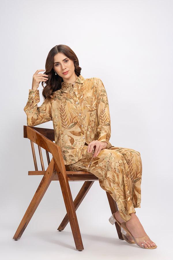 Private Lives Co-ord Set In Embossed Rayon