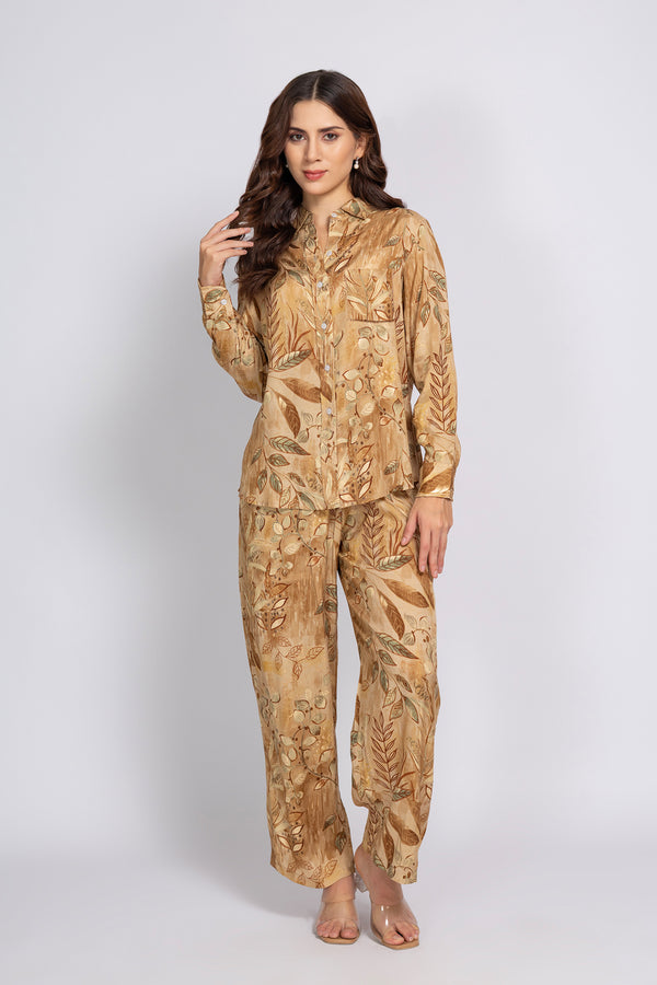 Private Lives Co-ord Set In Embossed Rayon