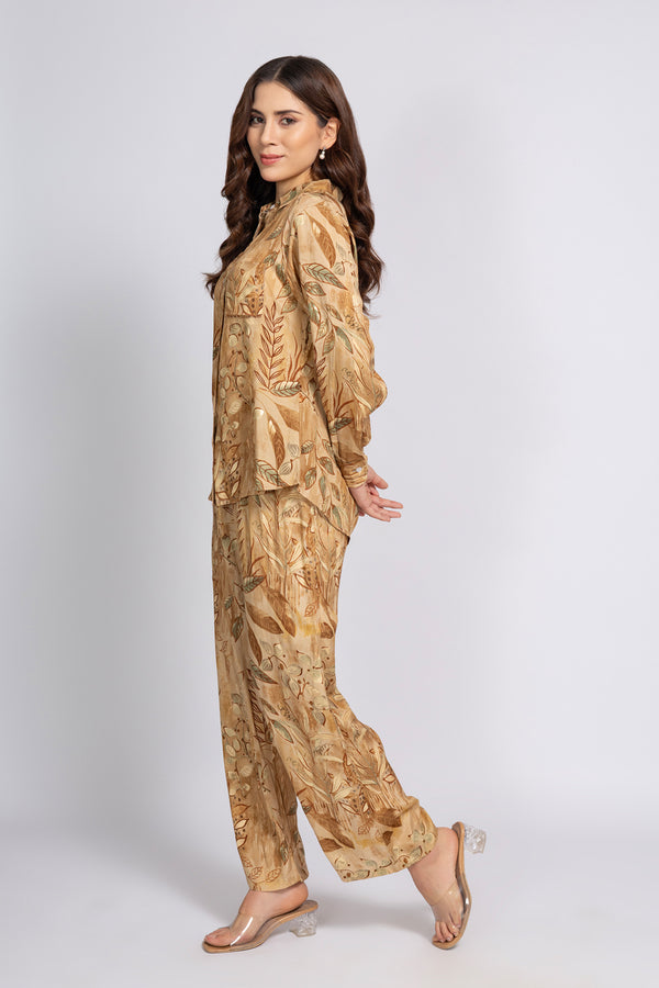 Private Lives Co-ord Set In Embossed Rayon