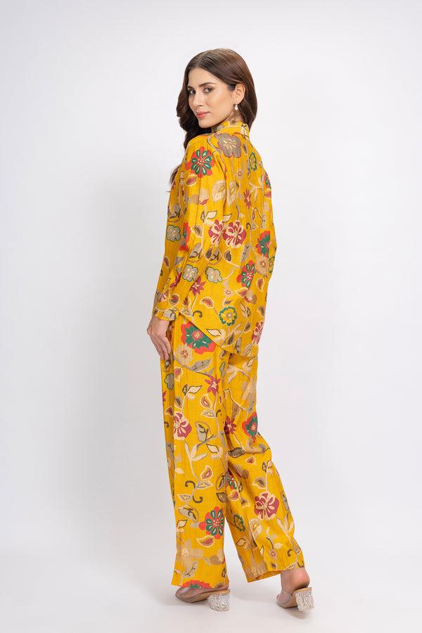 Private Lives Co-ord Set In Embossed Rayon