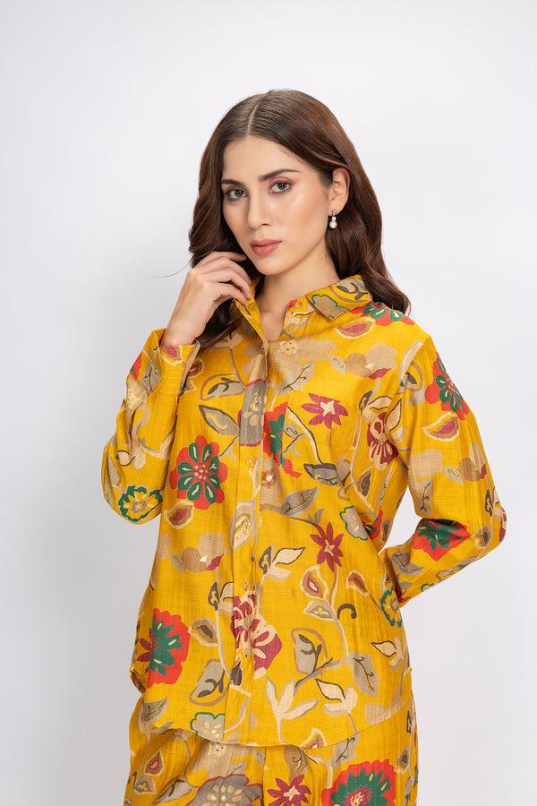 private lives Co-ord set in embossed Rayon