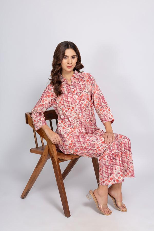 Private Lives Co-ord Set In In Fine Rayon