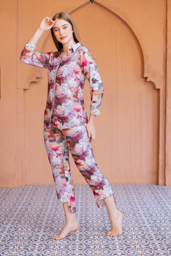 Private Lives Co-ord Set In Silky Soft Satin