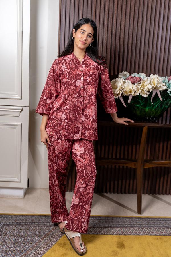 Private Lives Co-ord Set With Gold Buttons