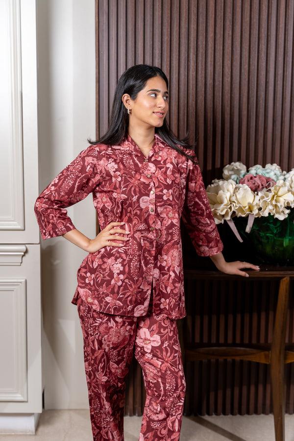 Private Lives Co-ord Set With Gold Buttons