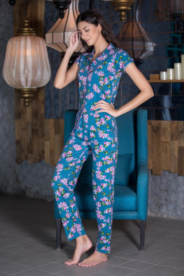 Private Lives Colette Floral Classic Night Suit