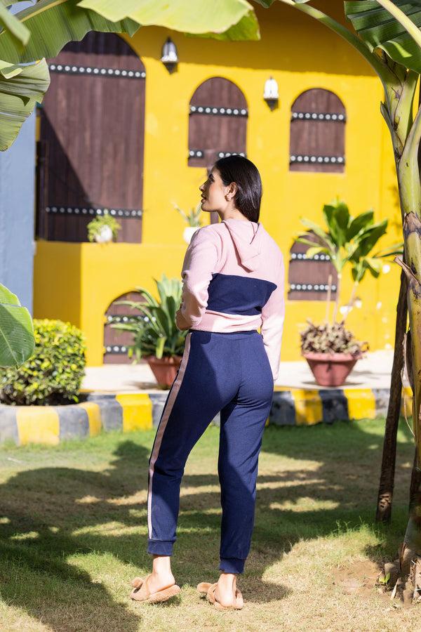 Private Lives Color Block Track Suit In Polar