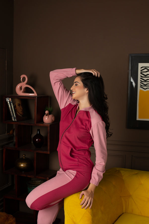 Private Lives Color Block Winter Track Suit