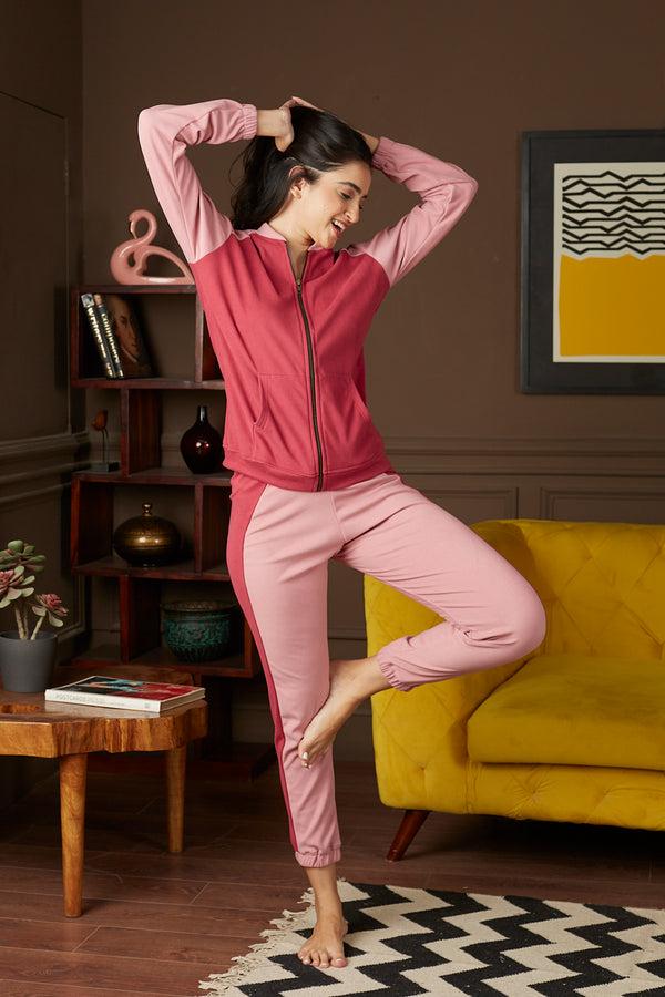 Private Lives Color Block Winter Track Suit