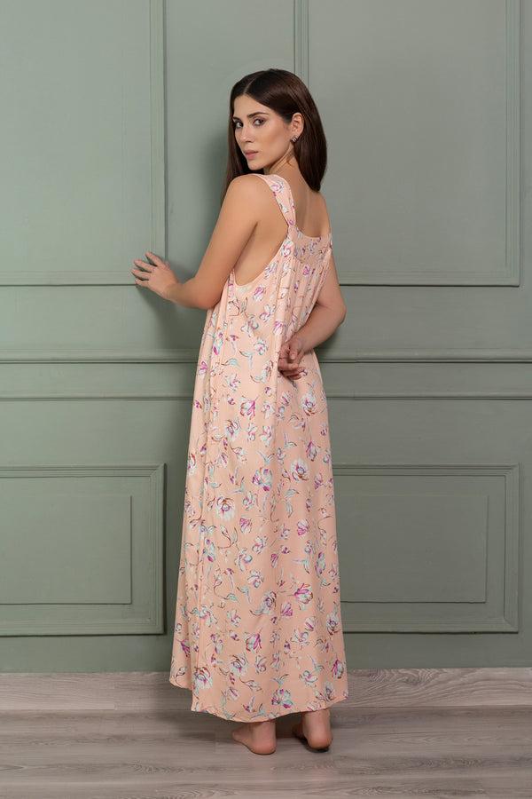 Private Lives Cotton Nighty & Robe In Floral Print