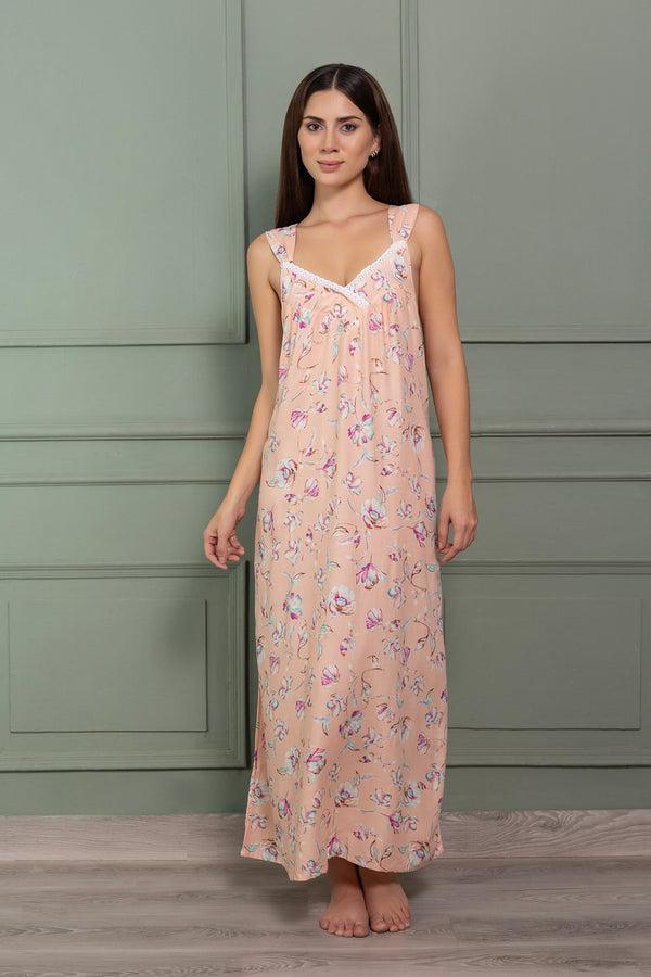 Private Lives Cotton Nighty & Robe In Floral Print