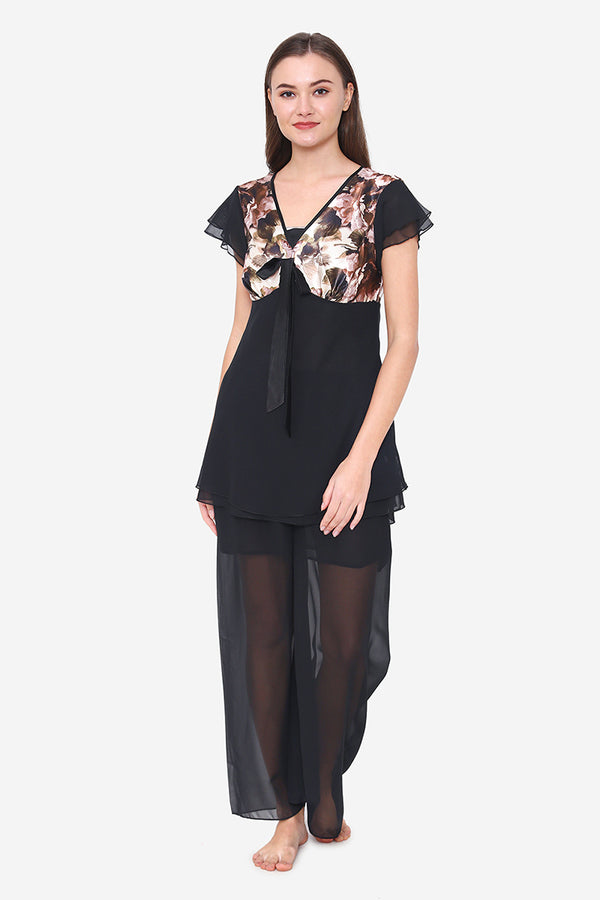 Private Lives Double Chiffon Night Suit