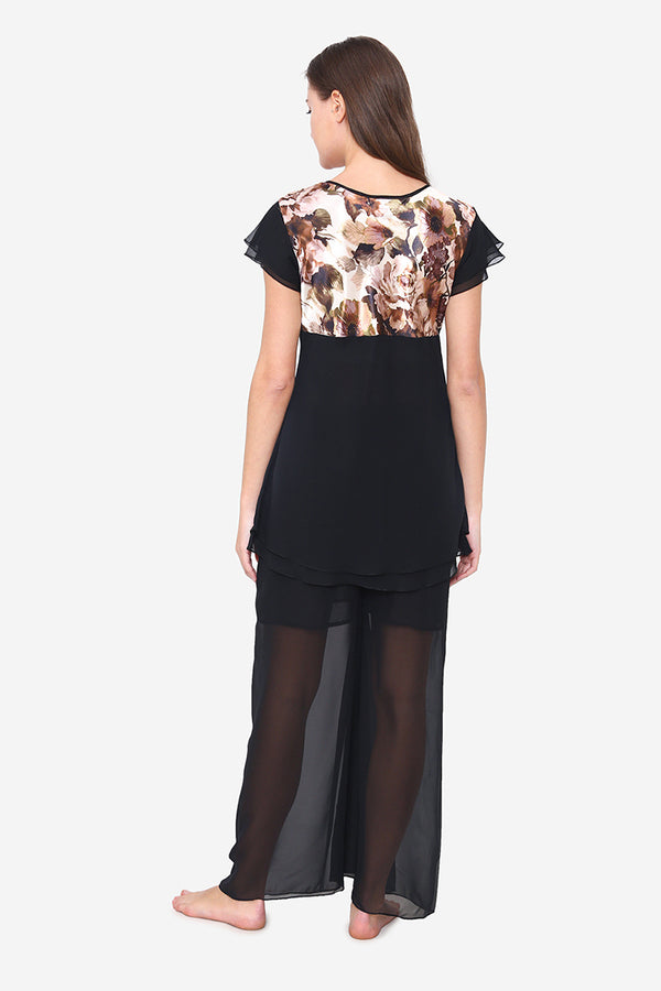 Private Lives Double Chiffon Night Suit