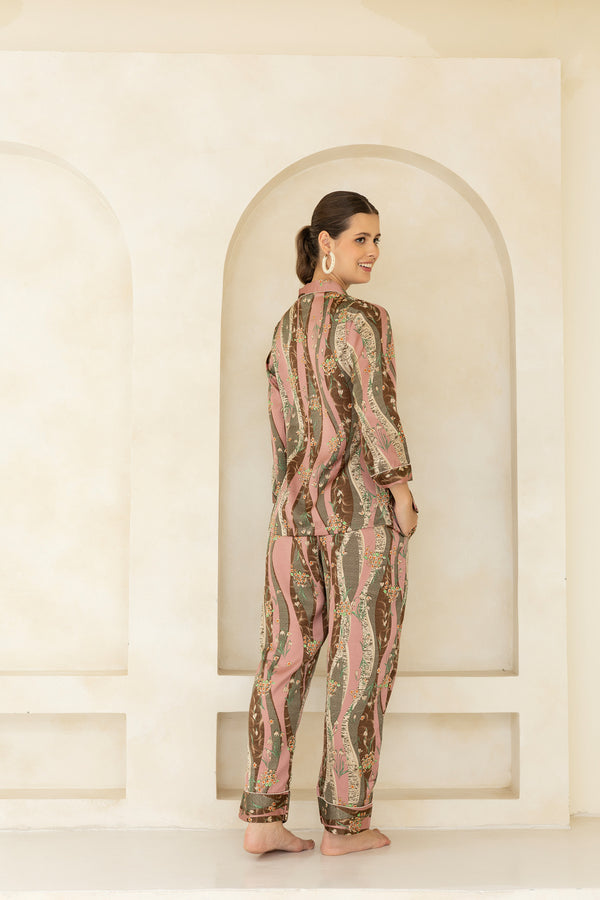 Private Lives Dusky Rose Blossoms Pj Set